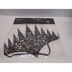 Dark Queen Black Halloween Crown Headband Costume NEW Sparkle Day of The Dead